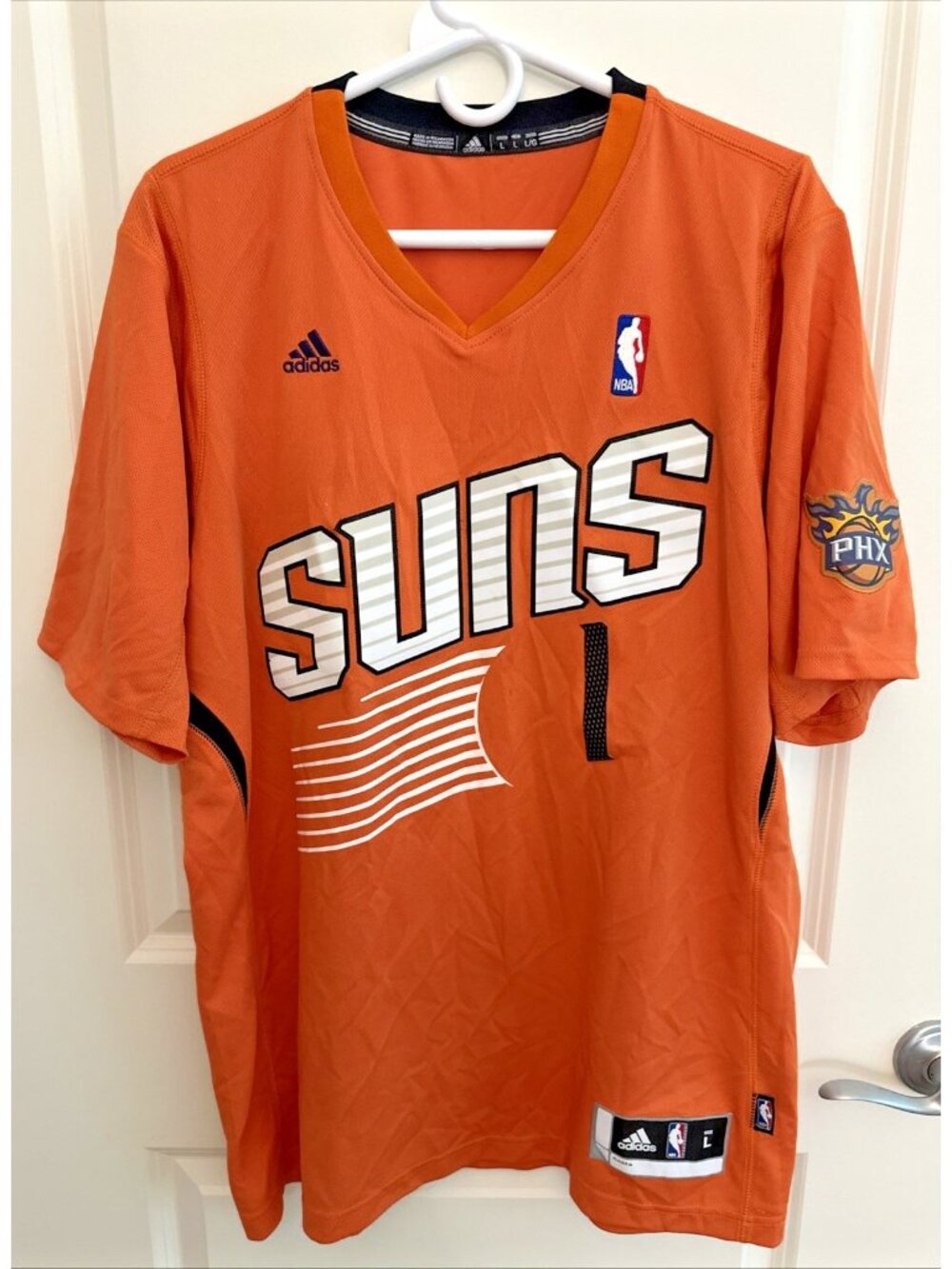 Phoenix Suns Goran Dragic #1 Adidas NBA Alternate Jersey Size L Orange Stitched